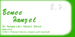 bence hanzel business card